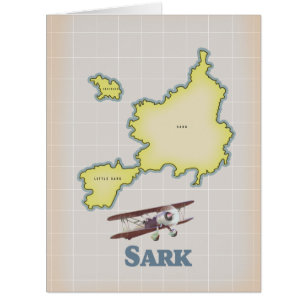 Sark vintage style map