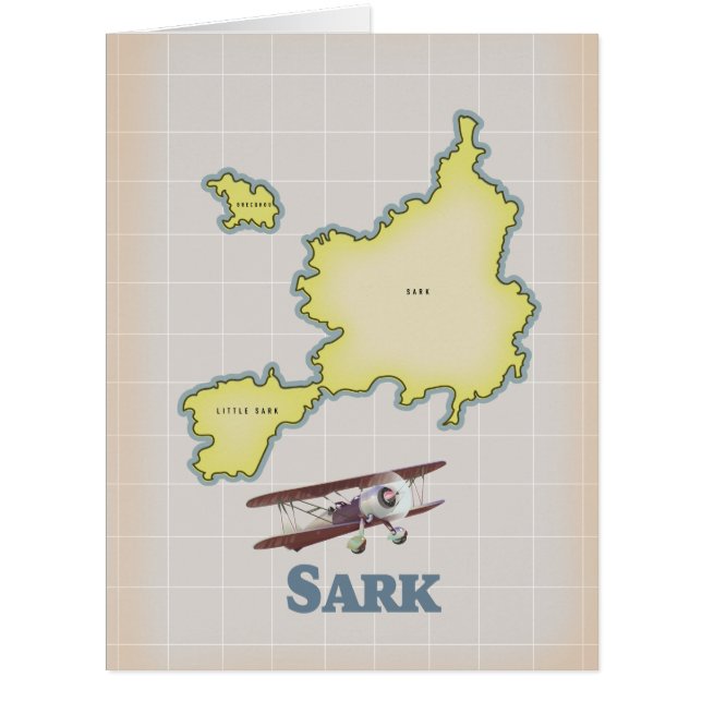 Sark vintage style map (Front)