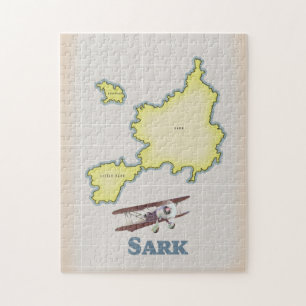 Sark vintage style map jigsaw puzzle