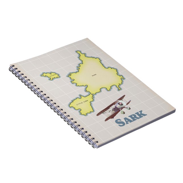 Sark vintage style map poster mouse pad notebook (Right Side)