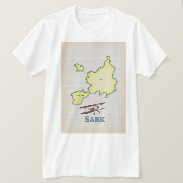 Sark vintage style map T-Shirt (Design Front)