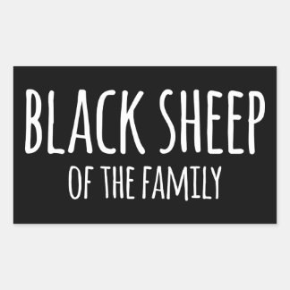 Sarkasmus Gothic Black Sheep of the Family Rectangular Sticker