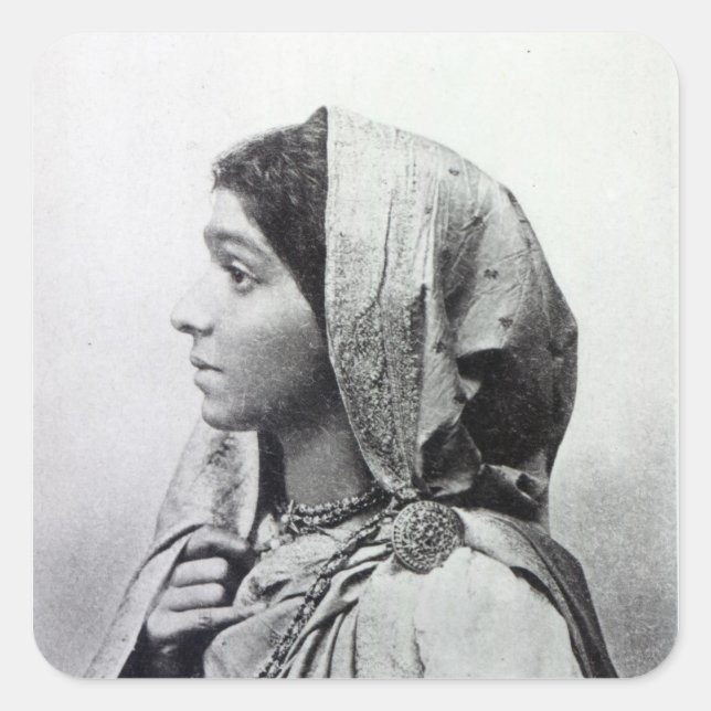 Sarojini Naidu Square Sticker (Front)