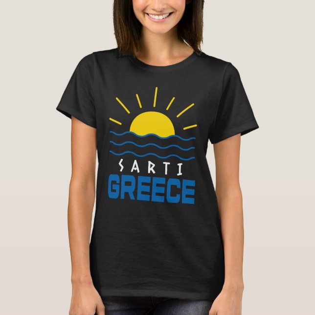 Sarti Greece Sunshine And Sea Waves Women's T-Shirt (Front)