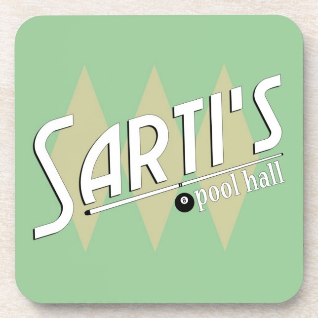 Sarti's Pool Hall Coaster (Front)