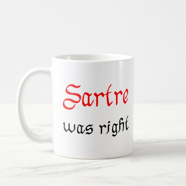 sartre was right coffee mug (Left)