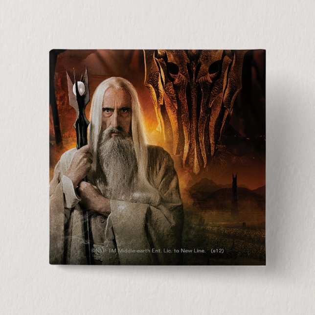 SARUMAN™ and Foes 15 Cm Square Badge (Front)