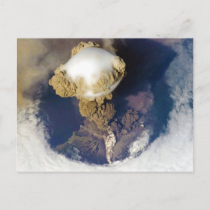 Sarychev Peak Volcano Erupts Postcard