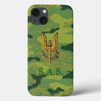 SAS Woodland-Camouflage Tough-Phone iPhone 13 Case