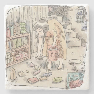 Sasaji Namae Stone Coaster