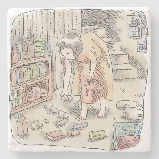 Sasaji Namae Stone Coaster (Front)