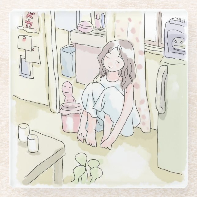 Sasami Glass Coaster (Front)