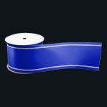 Sash Ribbon spool Custom Satin Ribbon<br><div class="desc">Special occasion or any occasion from dad to grad, pageants to weddings. This satin ribbon is shown in Royal blue with thin silver-colour accent stripes. Change colour of ribbon and border stripes if desired. Buy your ribbon today and call it a wrap on your next gift giving adventure! Custom ribbon...</div>