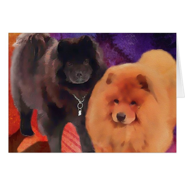 "SASHA AND CASEY" Chows (Front Horizontal)