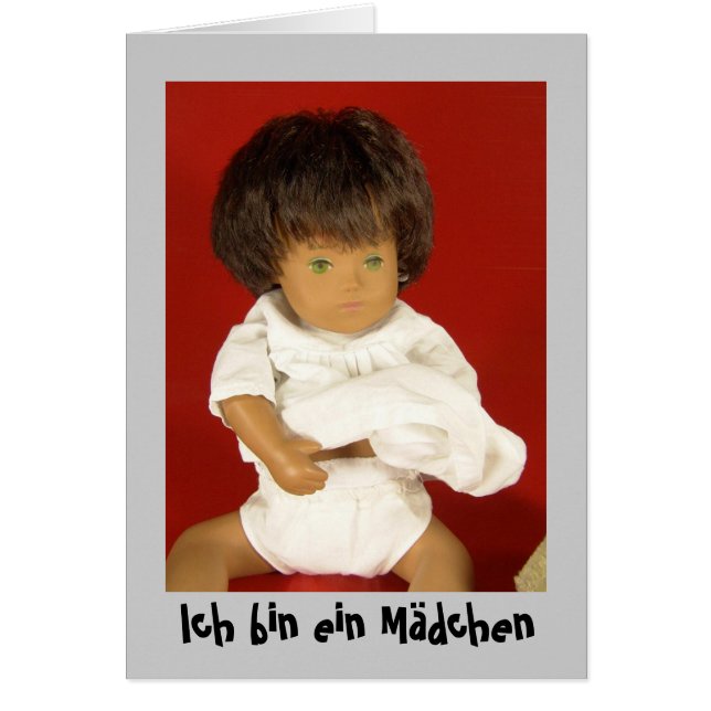 Sasha Baby Geburtsanzeige Karte (Front)