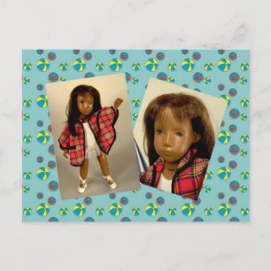 Sasha brunette Serie Postkarte Postcard