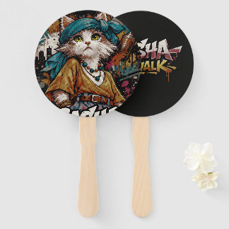 Sasha Catwalk Y2K Graffiti Hand Fan