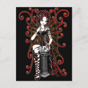 "Sasha" Gothic Couture Valentine Fairy Postcard