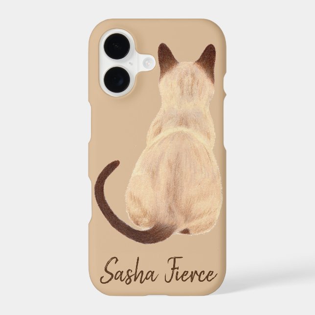 Sasha Siamese Cat Sitting Back View Kitty Custom (Back)