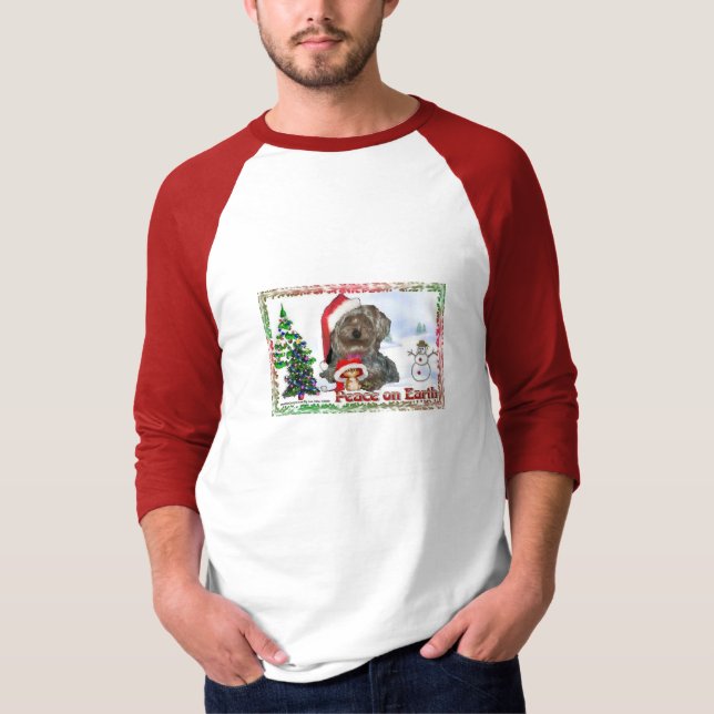 Sasha Sydney Silky Dog Mouse Holiday Apparel T-Shirt (Front)