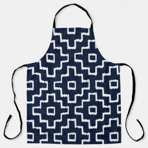 Sashiko seamless indigo dye pattern with tradition apron