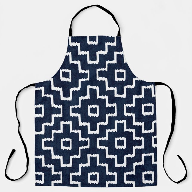 Sashiko seamless indigo dye pattern with tradition apron (Front)