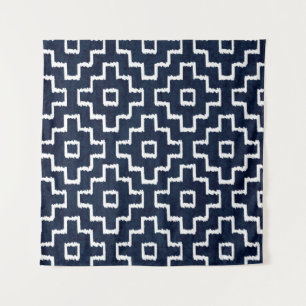 Sashiko seamless indigo dye pattern with tradition tapestry
