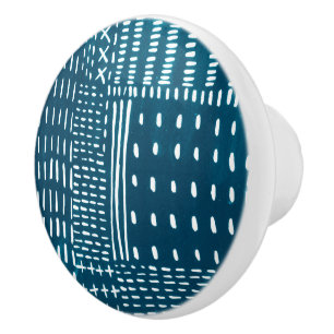 Sashiko Stitches Ceramic Knob