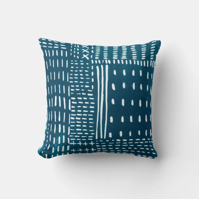 Sashiko Stitches Cushion (Front)