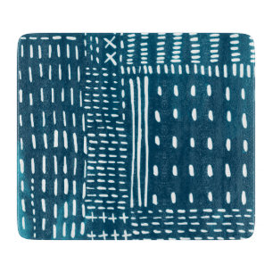 Sashiko Stitches Cutting Board