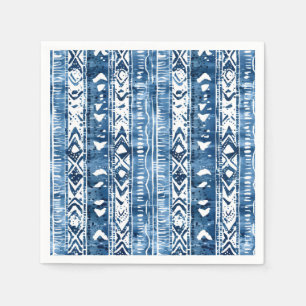 Sashiko White and Blue Napkin