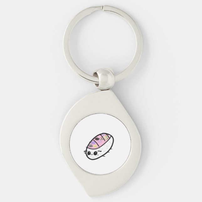 Sashimi Pill Bug Cute Funny Animal Mochis Key Ring (Front)