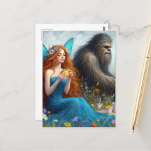 Sashquatch and a Fairy on a Picnic