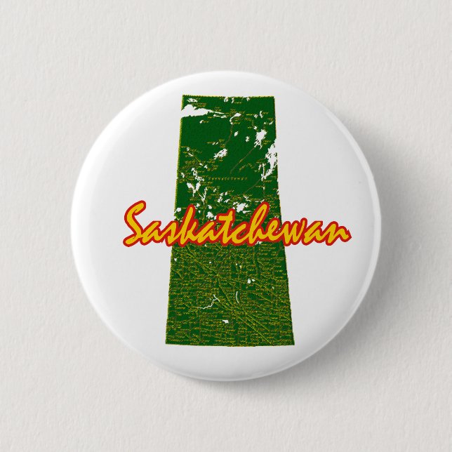 Saskatchewan 6 Cm Round Badge (Front)
