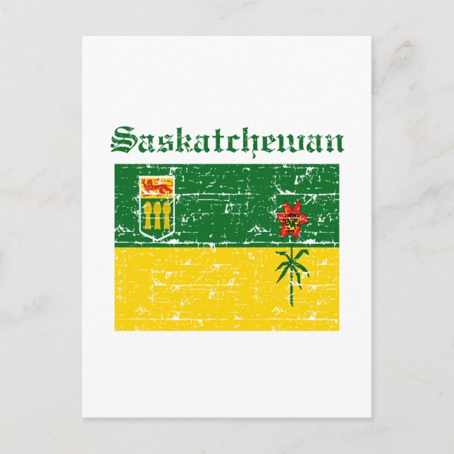 Saskatchewan Canada Flag design Postcard (Front)