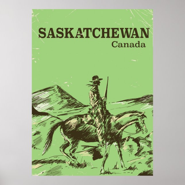 Saskatchewan Canada vintage travel poster (Front)
