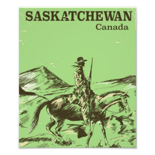 Saskatchewan Canada vintage travel poster