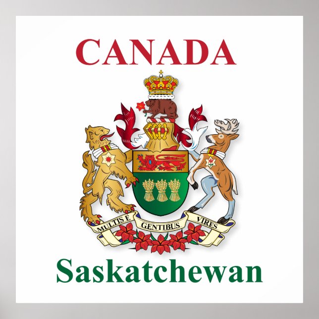 Saskatchewan coat of arms poster (Front)