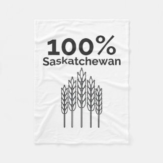 Saskatchewan Farmer Fleece Blanket