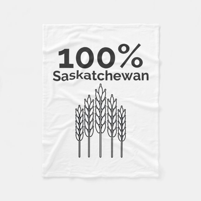 Saskatchewan Farmer Fleece Blanket (Front)