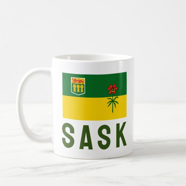 Saskatchewan Flag (CANADA) Coffee Mug (Left)