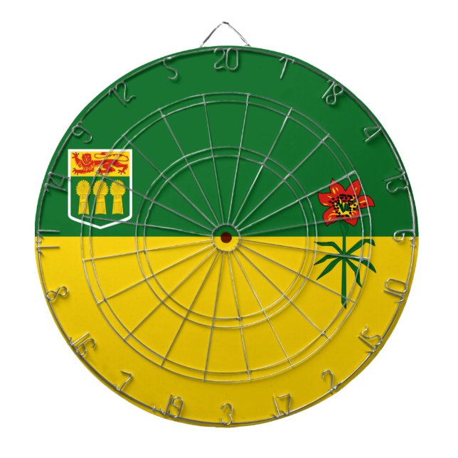 Saskatchewan Flag Dartboard (Front)