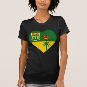 Saskatchewan Flag Heart T-Shirt