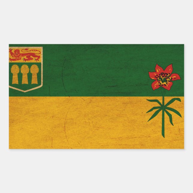 Saskatchewan Flag Rectangular Sticker (Front)