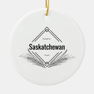 Saskatchewan -Found in Saskatchewan Ceramic Tree Decoration