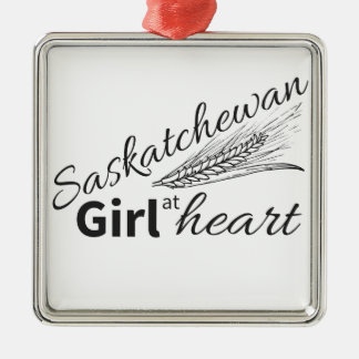 Saskatchewan girl at heart metal ornament