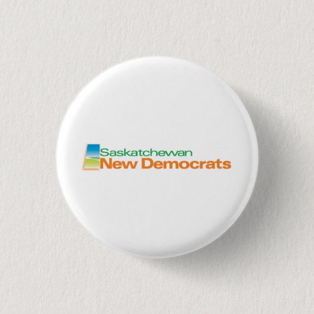 Saskatchewan New Democrats Logo 3 Cm Round Badge (Front)