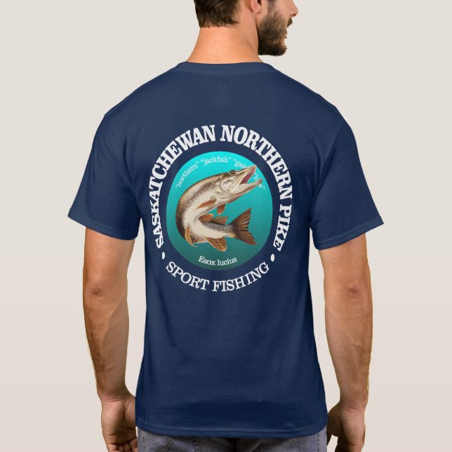 Saskatchewan Pike Fishing T-Shirt (Back)