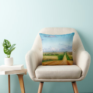 Saskatchewan Prairie Road Cushion