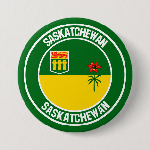 Saskatchewan Round Emblem 7.5 Cm Round Badge